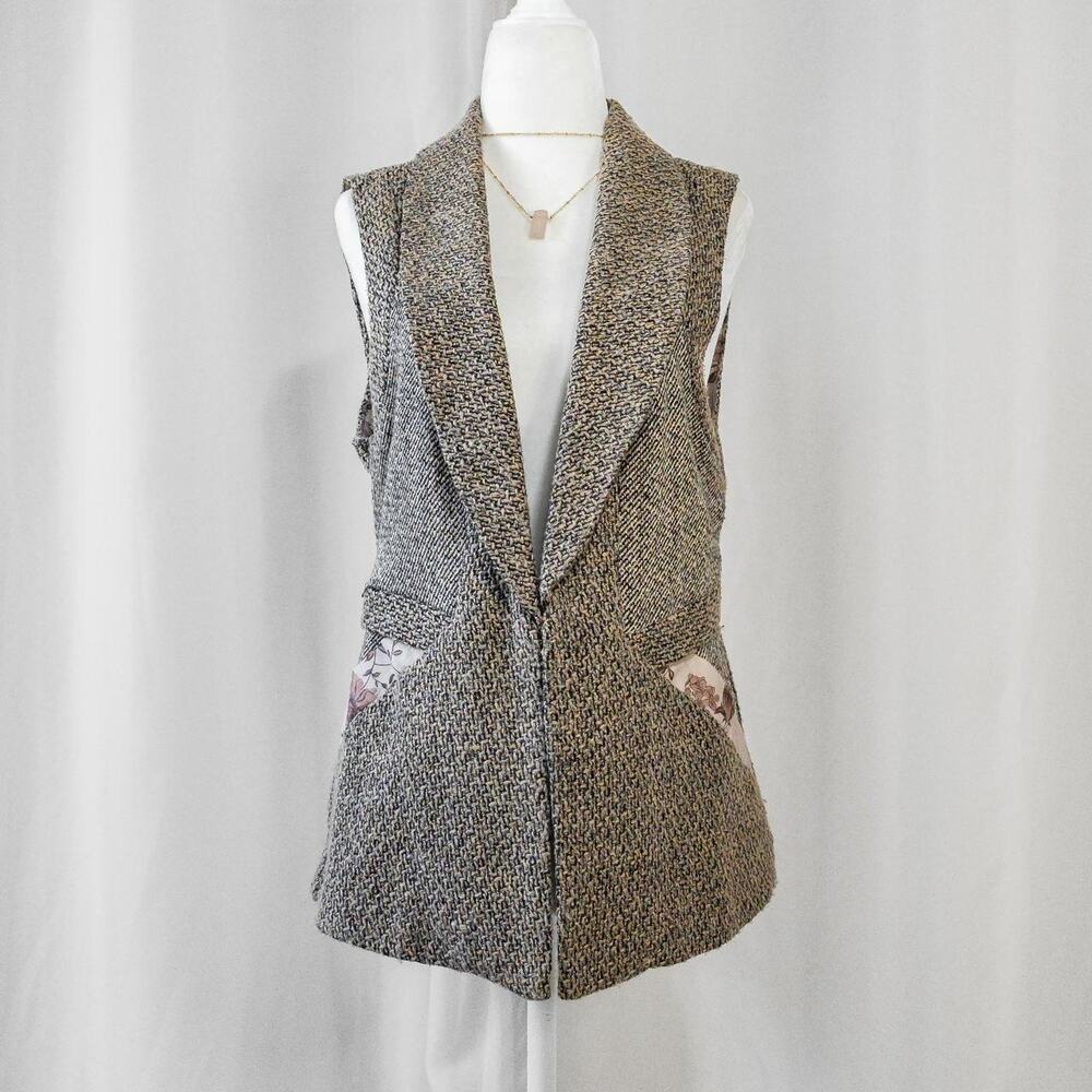 Vintage Tweed Rustic Boho Vest